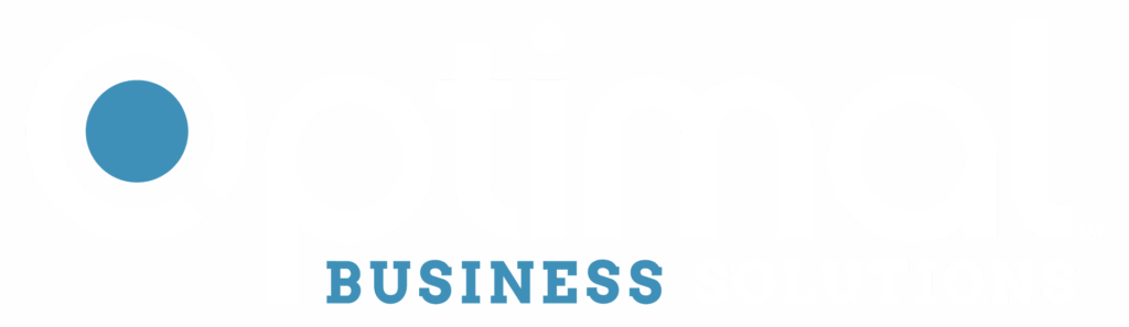 Optimal Business Solutions logo in white